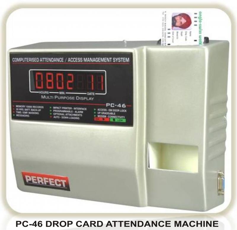 PC-46 DROP CARD ATTENDANCE MACHINE.
